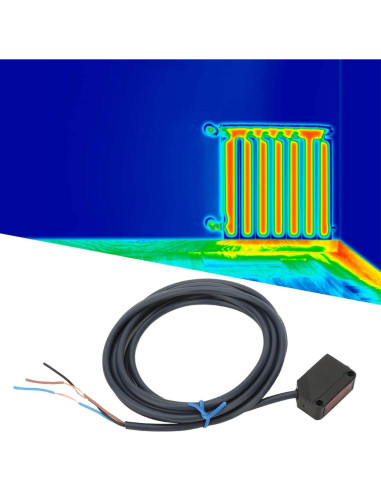 Sensor Fotoeléctrico ViaGasaFamido 100mm 12-24VDC con Cable 1.8m