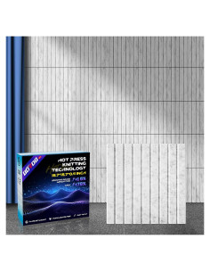 Paquete de 10 Paneles Acústicos Autoadhesivos QDVDQ 40x40cm Gris