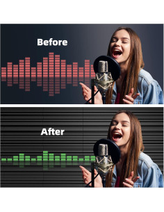 48 Paneles de Espuma Aislante Autoadhesivos 30.48x30.48cm Negro 2