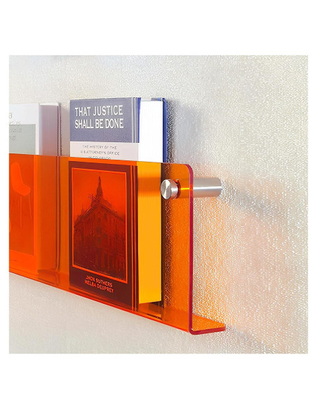 Soporte de Revistas Acrílico ROYALITA 24" Naranja - Paquete de 2