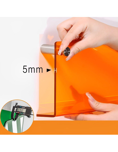 Soporte de Revistas Acrílico ROYALITA 24" Naranja - Paquete de 2