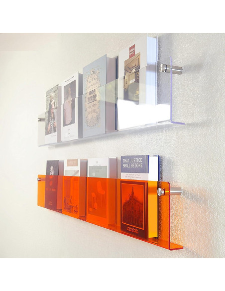 Soporte de Revistas Acrílico ROYALITA 24" Naranja - Paquete de 2