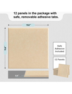 Paneles Acústicos UMIACOUSTICS 12 PCS 30x30 cm Aislantes Sonido 2