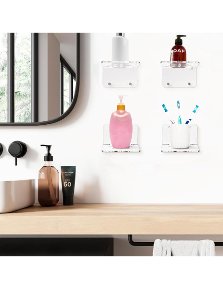 Estantes Flotantes de Acrílico Nicunom - 6 Piezas 10.16 cm