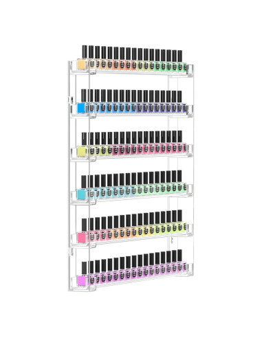 Estante de Esmalte de Uñas FEMELI 56.5x14.2cm 6 Niveles