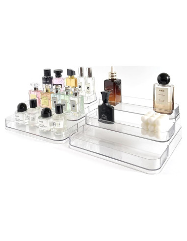 Organizador de Perfume Acrílico Rusnugic - 2 Estantes 3 Niveles