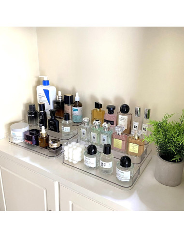 Organizador de Perfume Acrílico Rusnugic - 2 Estantes 3 Niveles