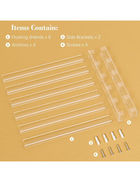 Estante de Esmalte de Uñas FEMELI 56.5x14.2cm 6 Niveles