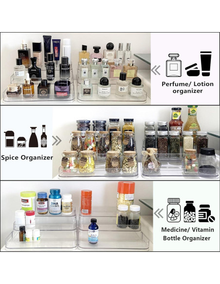 Organizador de Perfume Acrílico Rusnugic - 2 Estantes 3 Niveles