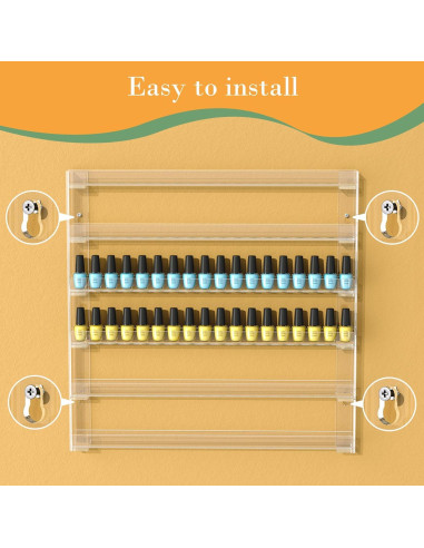 Estante de Esmalte de Uñas FEMELI 56.5x14.2cm 6 Niveles