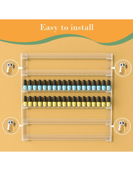 Estante de Esmalte de Uñas FEMELI 56.5x14.2cm 6 Niveles