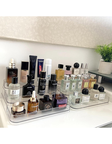 Organizador de Perfume Acrílico Rusnugic - 2 Estantes 3 Niveles