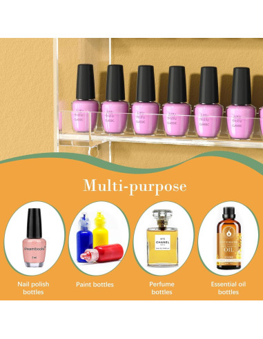 Estante de Esmalte de Uñas FEMELI 56.5x14.2cm 6 Niveles