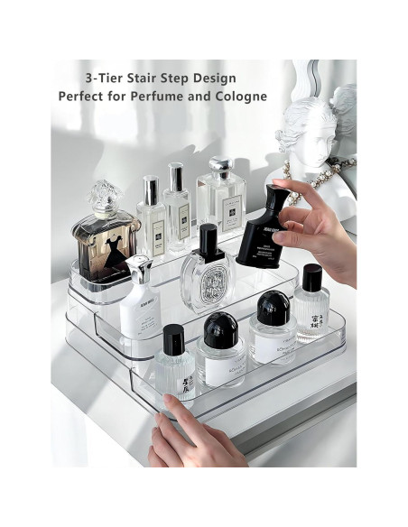 Organizador de Perfume Acrílico Rusnugic - 2 Estantes 3 Niveles