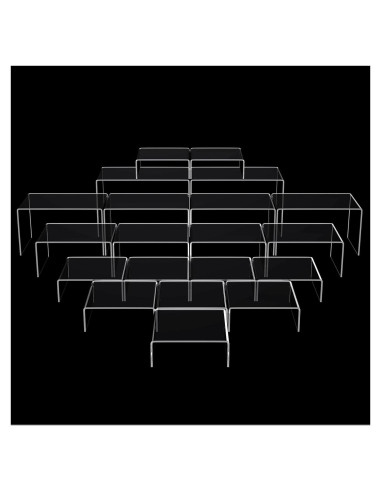 Soportes de Exhibición Acrílicos Chuangdi - 20 Piezas Transparentes