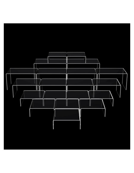 Soportes de Exhibición Acrílicos Chuangdi - 20 Piezas Transparentes