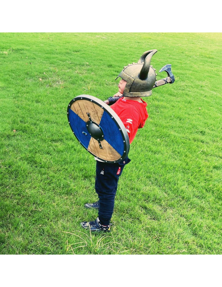Casco Vikingo con Cuernos para Niños LOOYAR - Juguete Disfraz