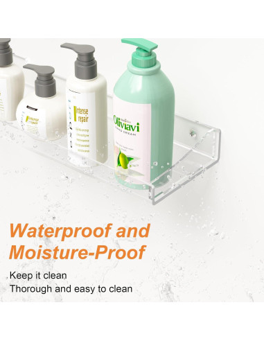 Estantes Flotantes de Acrílico Poerlve - 3 Paquete Transparente