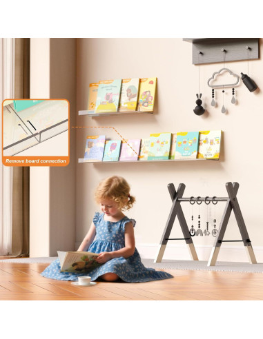 Estantes Flotantes de Acrílico Poerlve - 3 Paquete Transparente