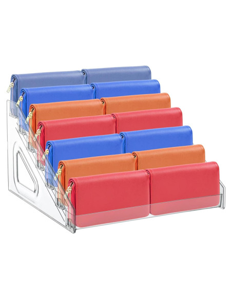 Soporte de Exhibición Acrílico Transparente 7 Niveles 30.99x29.46cm