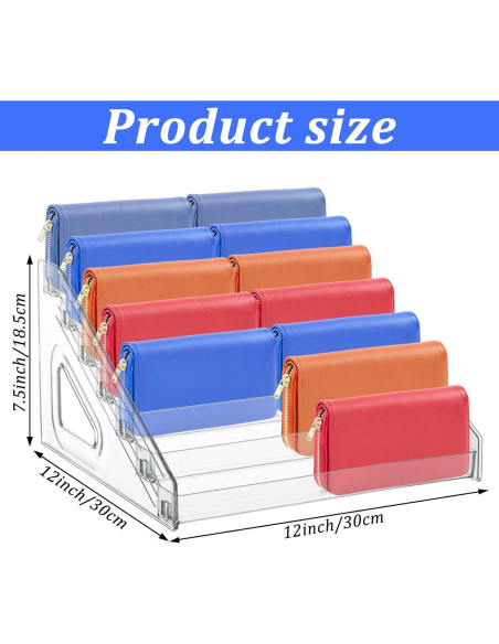 Soporte de Exhibición Acrílico Transparente 7 Niveles 30.99x29.46cm