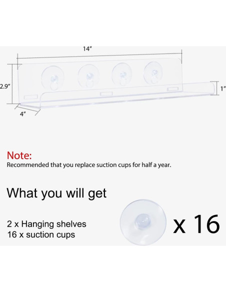 Estantes Flotantes para Ventana Sumerflos 2 Pack 35.5x10.2cm