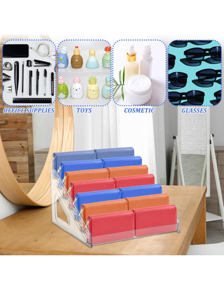 Soporte de Exhibición Acrílico Transparente 7 Niveles 30.99x29.46cm