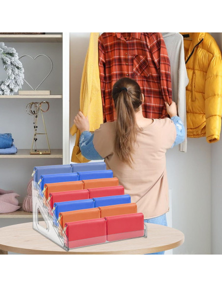 Soporte de Exhibición Acrílico Transparente 7 Niveles 30.99x29.46cm