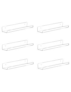 Estante de Vinilo Montado en Pared Gatherchuan, Acrílico, 6 Unidades