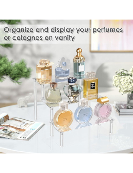 Soporte de Exhibición Acrílico AZEAM 3 Niveles para Cupcakes y Perfumes