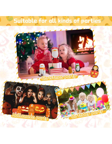 2 Juegos de Muñecas Rusas de Madera Sin Pintar 11.4 cm