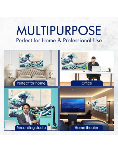 Panel Acústico de Arte Pinwelife 121.9x81.3cm Ukiyo-e