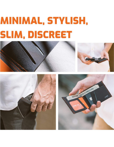 Cartera Minimalista Vegana SlimFold MICRO Hombre RFID