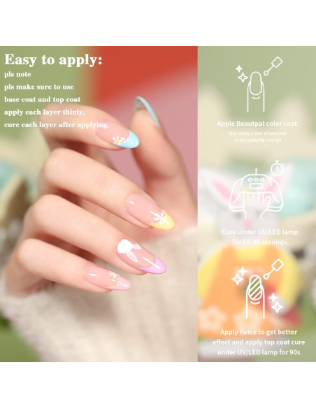 Set de Esmalte de Uñas Gel Neon Pastel Beautpal 10pcs 7ml