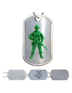Placa de Identificación Militar Personalizada Acero Inoxidable T304