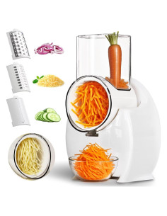 Rallador de Queso Eléctrico Failenfeivp 3 en 1 Blanco