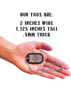 Placa de Identificación Militar Personalizada Acero Inoxidable T304 2