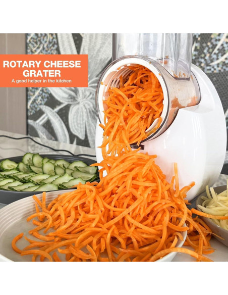 Rallador de Queso Eléctrico Failenfeivp 3 en 1 Blanco