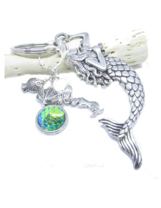 Llavero de Sirena con Charms Marinos - Accesorio Oceánico para Mujeres