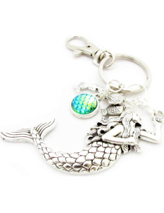 Llavero de Sirena con Charms Marinos - Accesorio Oceánico para Mujeres 2