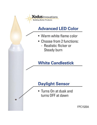 Vela LED de Ventana Xodus Innovations FPC1525A Inalámbrica