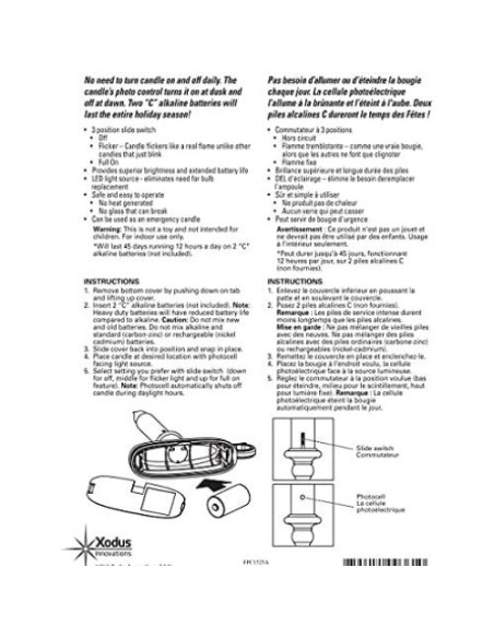 Vela LED de Ventana Xodus Innovations FPC1525A Inalámbrica