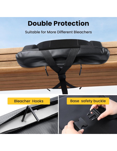 Asientos de Estadio JTSIOV 63.5 cm con Respaldo y Cojín - 2 Paquete