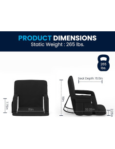 Silla de Estadio Portátil Flash Furniture Negra 120 kg 2