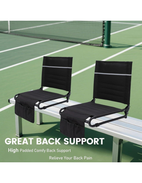 Asientos de Estadio Dodometrek con Respaldo y Cojín - 2 Pcs