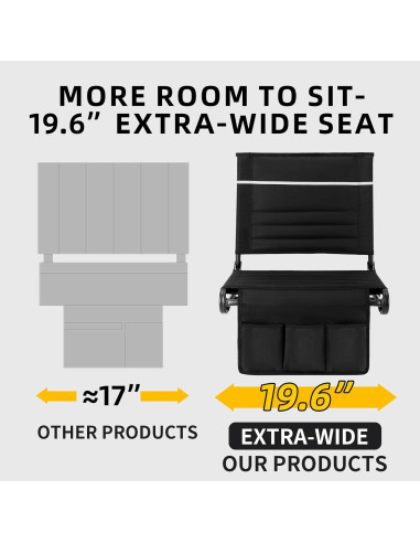 Asientos de Estadio Dodometrek con Respaldo y Cojín - 2 Pcs