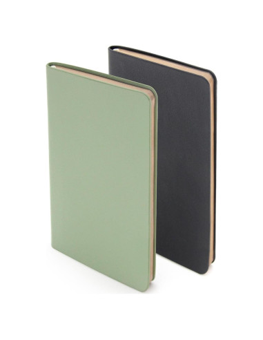 Cuadernos A6 de Tapa Blanda WETLOTE 2 Pack Negro Verde