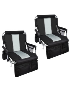 Asiento de Estadio AOOXIMI Plegable con Reposabrazos y Cojín