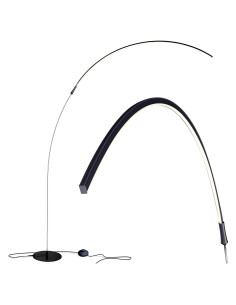 Lámpara de Pie Brightech Sparq Arc Negra - Regulable 3 Niveles