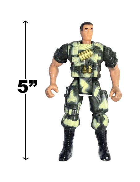 Soldados de Juguete Hunson 12.7 cm 4 Pcs Ejército SWAT Soldados de Juguete Hunson 12.7 cm 4 Pcs Ejército SWAT